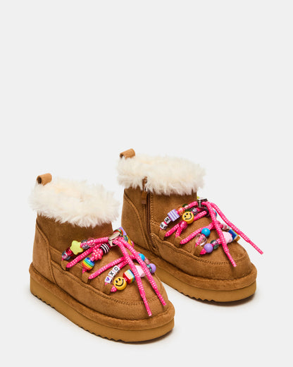 Toddlers' GLAZER Cognac Girls' Lace-Up Ankle Boot