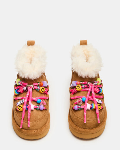 Toddlers' GLAZER Cognac Girls' Lace-Up Ankle Boot