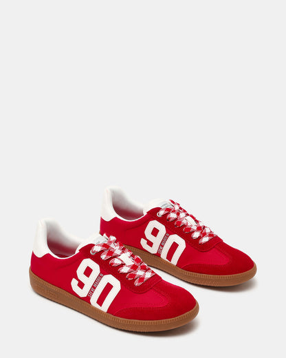 PACEY Red Multi Low-Top Lace-Up 90's Women's Sneaker