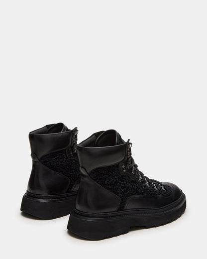 YOSEMITE Black Multi Lace-Up Lug Men's Ankle Boot