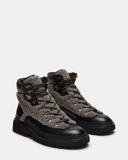 YOSEMITE Grey Multi Lace-Up Lug Men's Ankle Boot