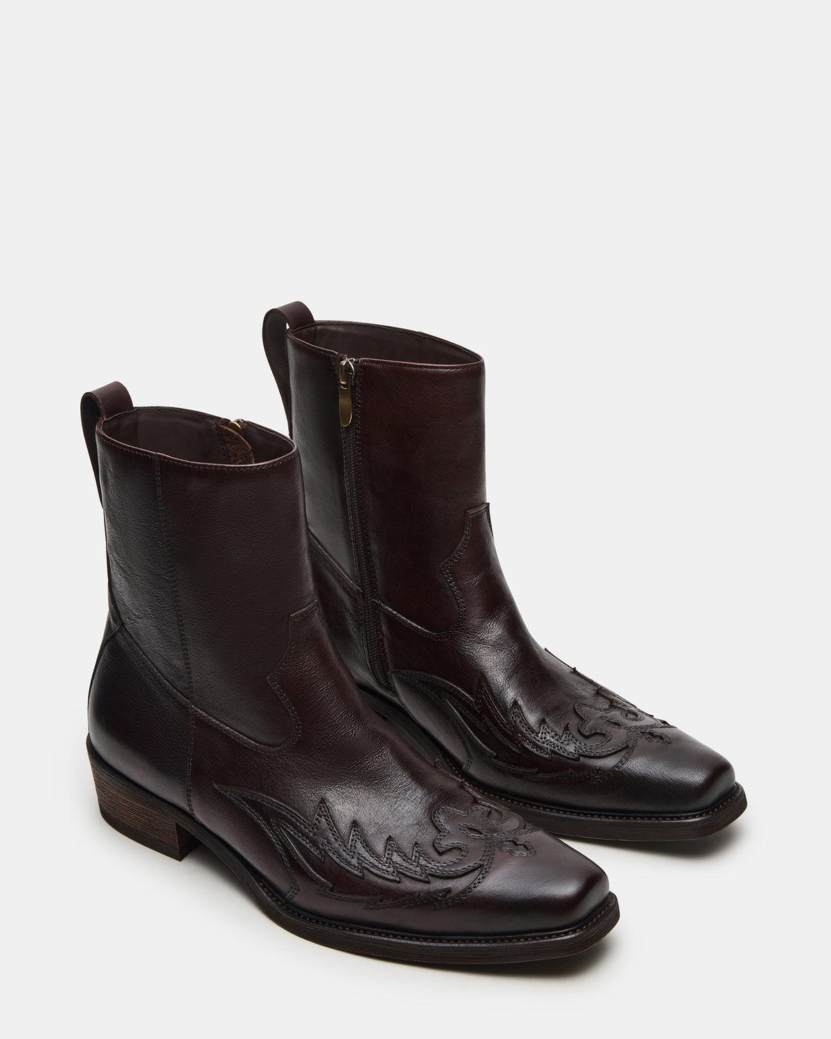 SANTANA Dark Brown Western Men's Ankle Boot