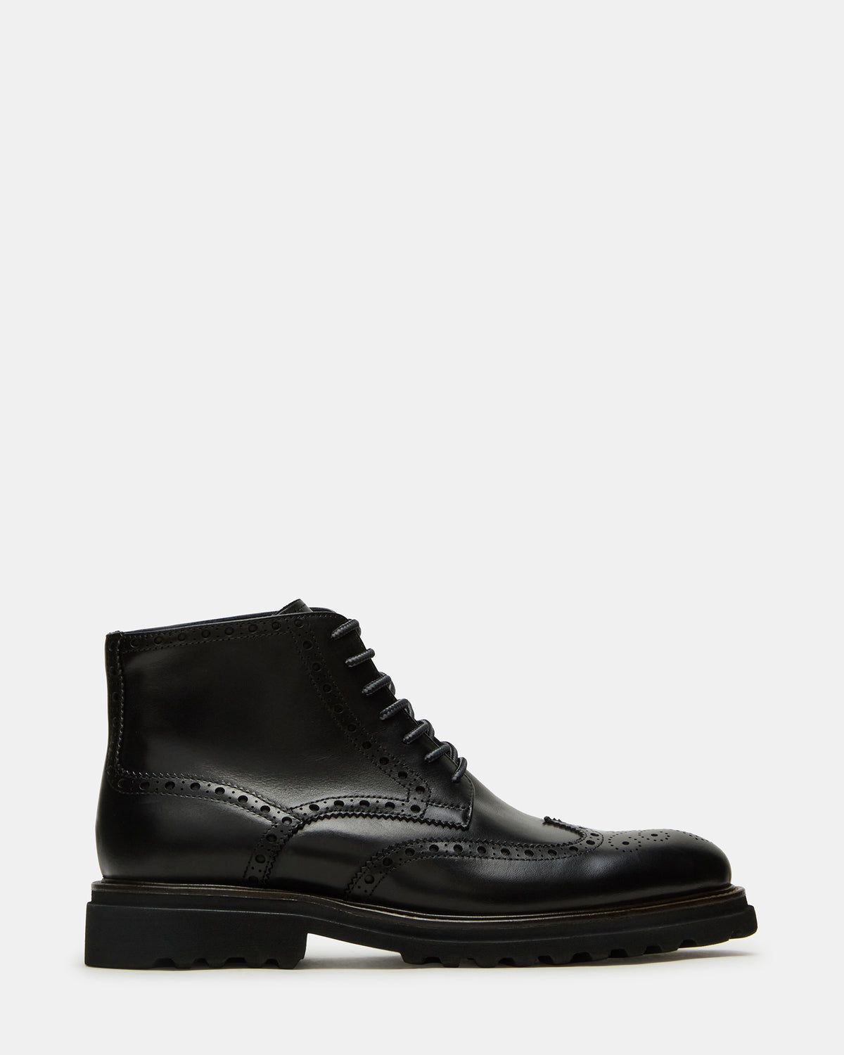 KODA Black Leather Lace-Up Men's Ankle Boot