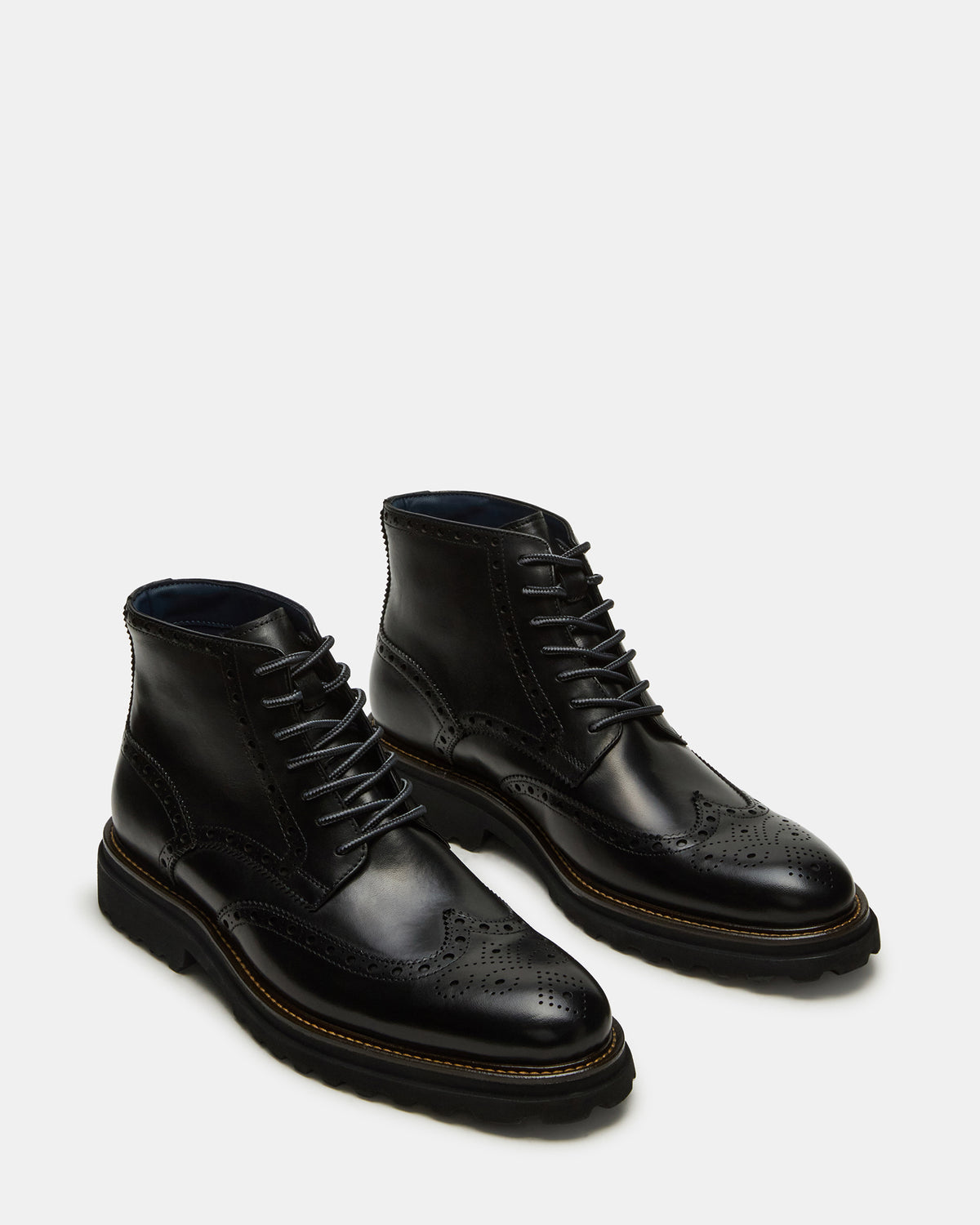 KODA Black Leather Lace-Up Men's Ankle Boot