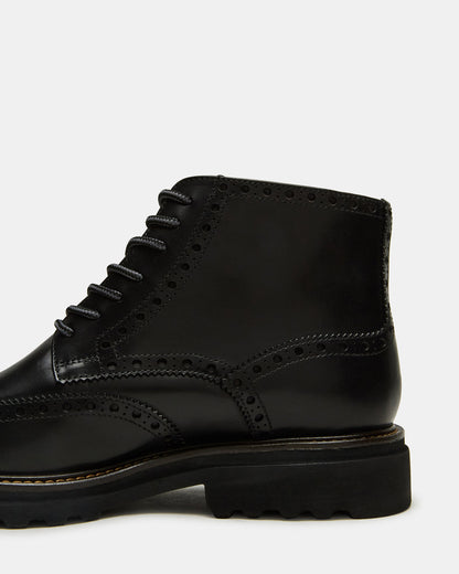KODA Black Leather Lace-Up Men's Ankle Boot