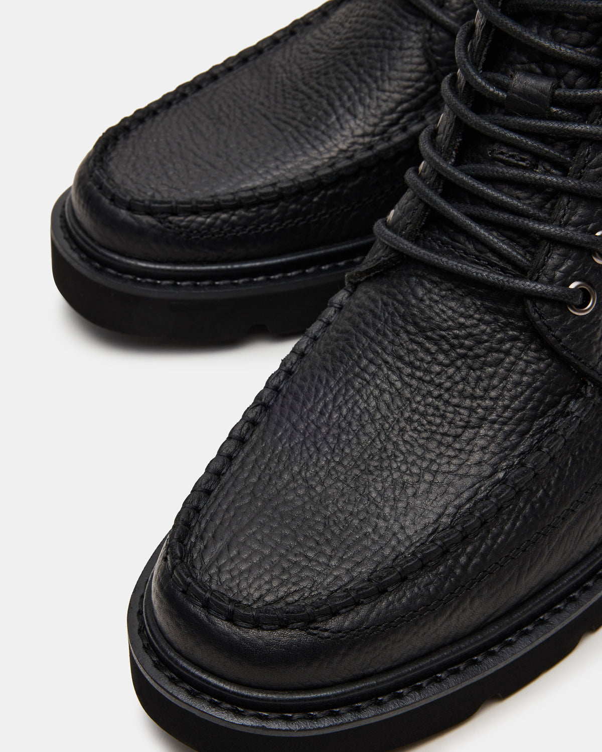 DAEL Black Leather Lace-Up Men's Ankle Boot