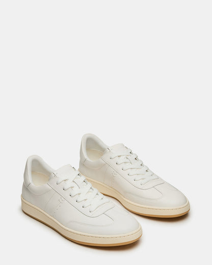 DYLAN White Low-Top Lace-Up Platform Men's Sneaker