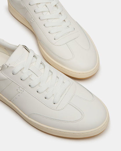 DYLAN White Low-Top Lace-Up Platform Men's Sneaker