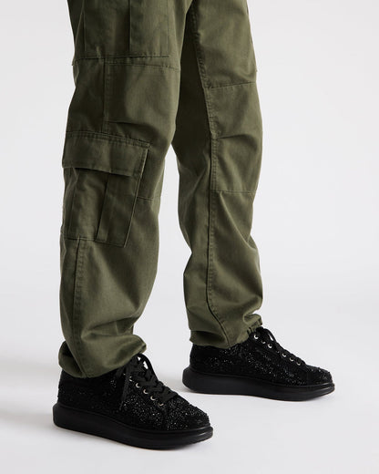 ICEBOX Rhinestone Men's Low-Top Lace-Up Sneaker
