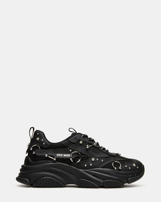 PIERCED Black Low-Top Lace-Up Men's Sneaker