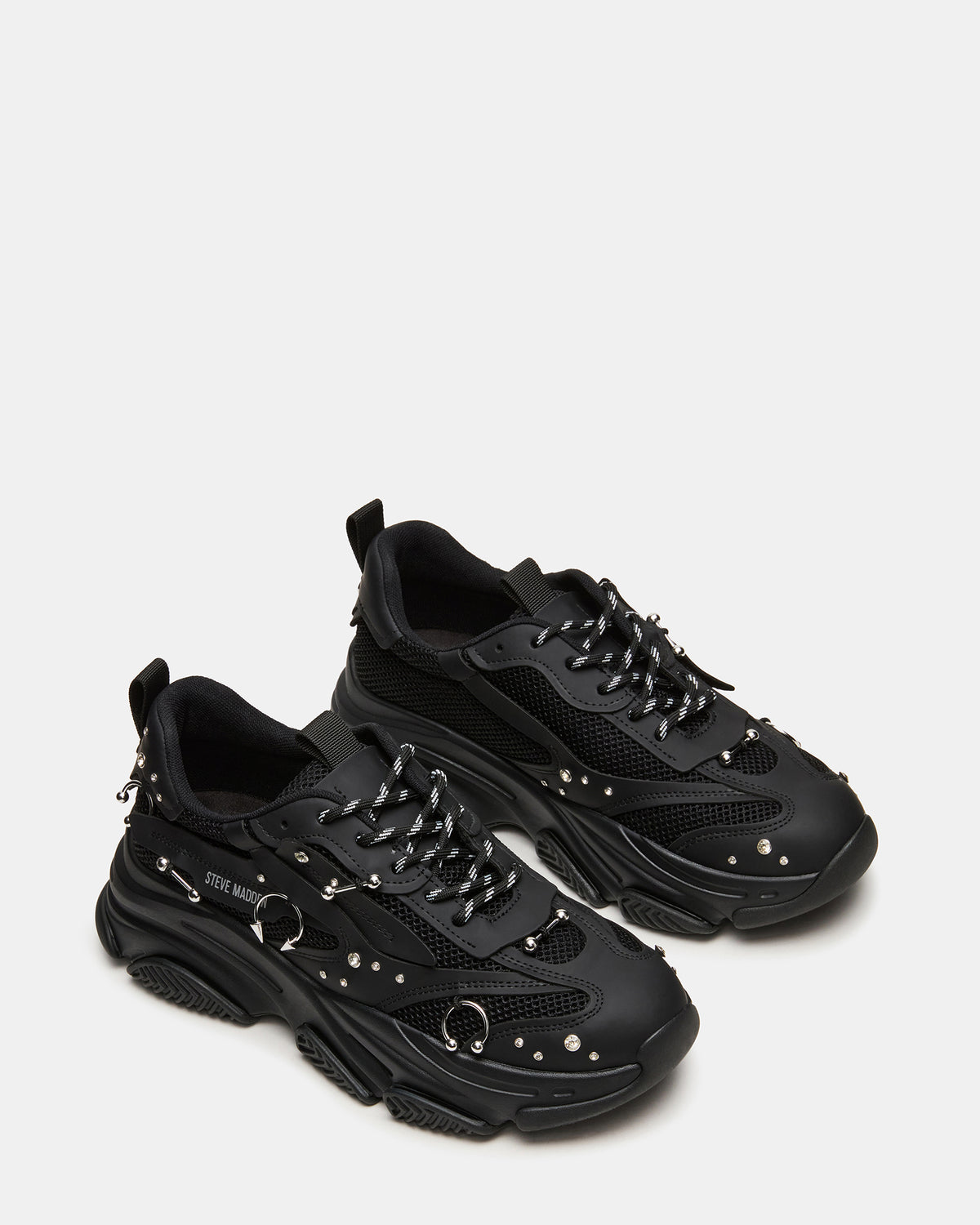 PIERCED Black Low-Top Lace-Up Men's Sneaker