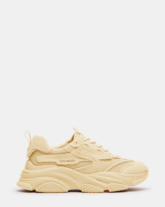 POSSESS Taupe Suede Low-Top Lace-Up Men's Sneaker