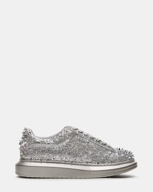 ICEBOX Pewter Metallic Men's Low-Top Lace-Up Sneaker