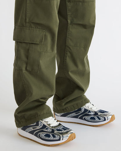XYLO Blue Low-Top Lace-Up Men's Sneakers