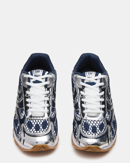 XYLO Blue Low-Top Lace-Up Men's Sneakers