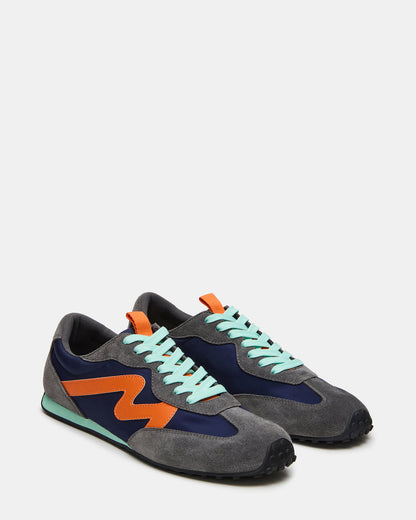 CYRUS Grey Multi Low-Top Lace-Up Men's Sneaker
