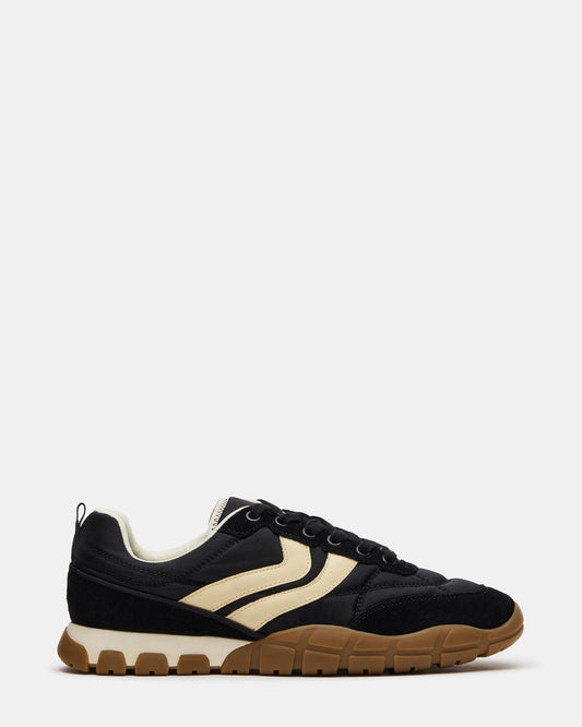 HORIZON Black Low-Top Lace-Up Men's Sneaker