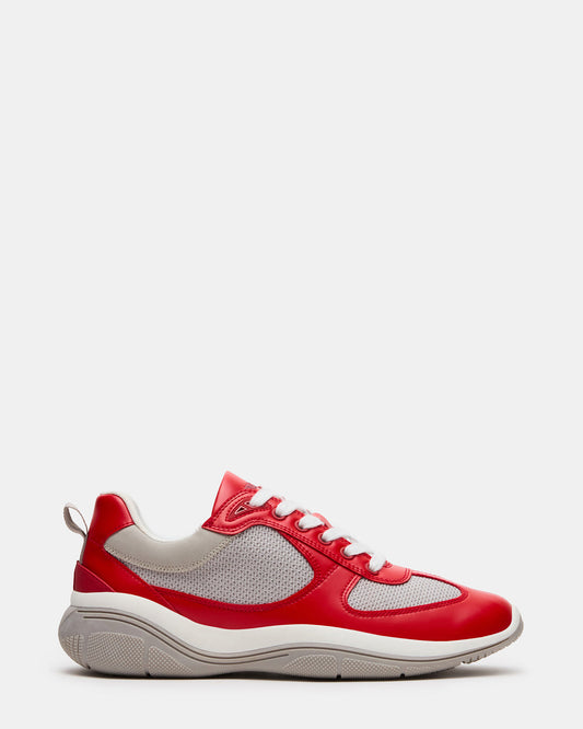 PICOLO Red Low-Top Lace-Up Men's Sneaker