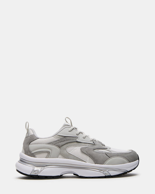 YGOR Grey Multi Men's Low-Top Lace-Up Sneaker