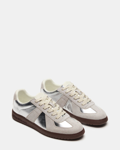 DIXON Silver Low-Top Panel Men's Sneaker