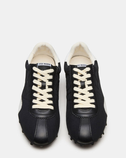 PUZZLE Black Low-Top Lace-Up Men's Sneaker