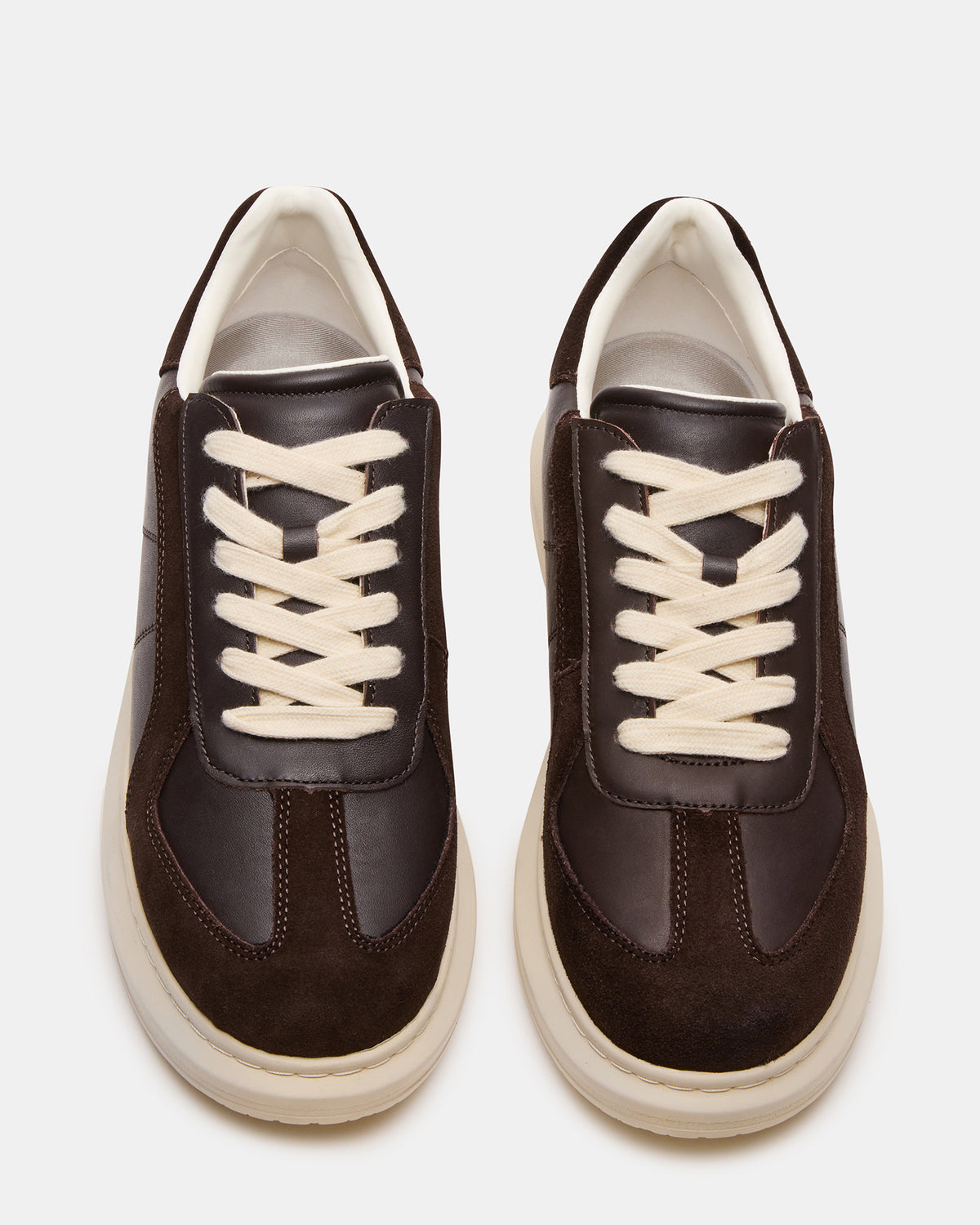 MINOU Brown Leather Low-Top Lace-Up Men's Sneaker