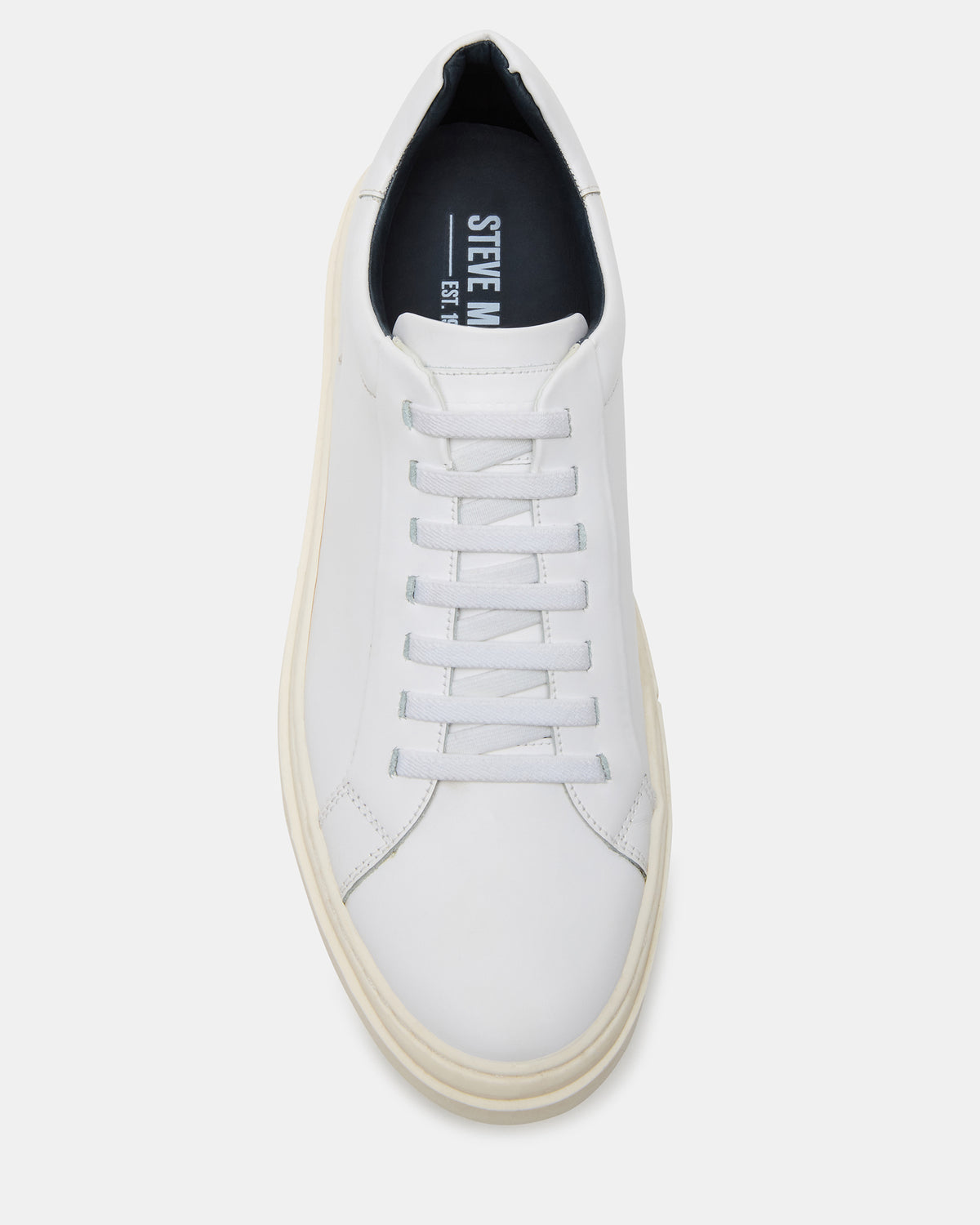 ZOII White Leather Men's Low-Top Lace-Up Sneaker
