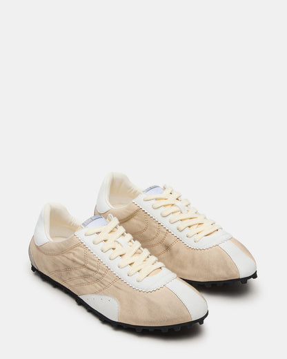 PUZZLE Cream Low-Top Lace-Up Men's Sneaker