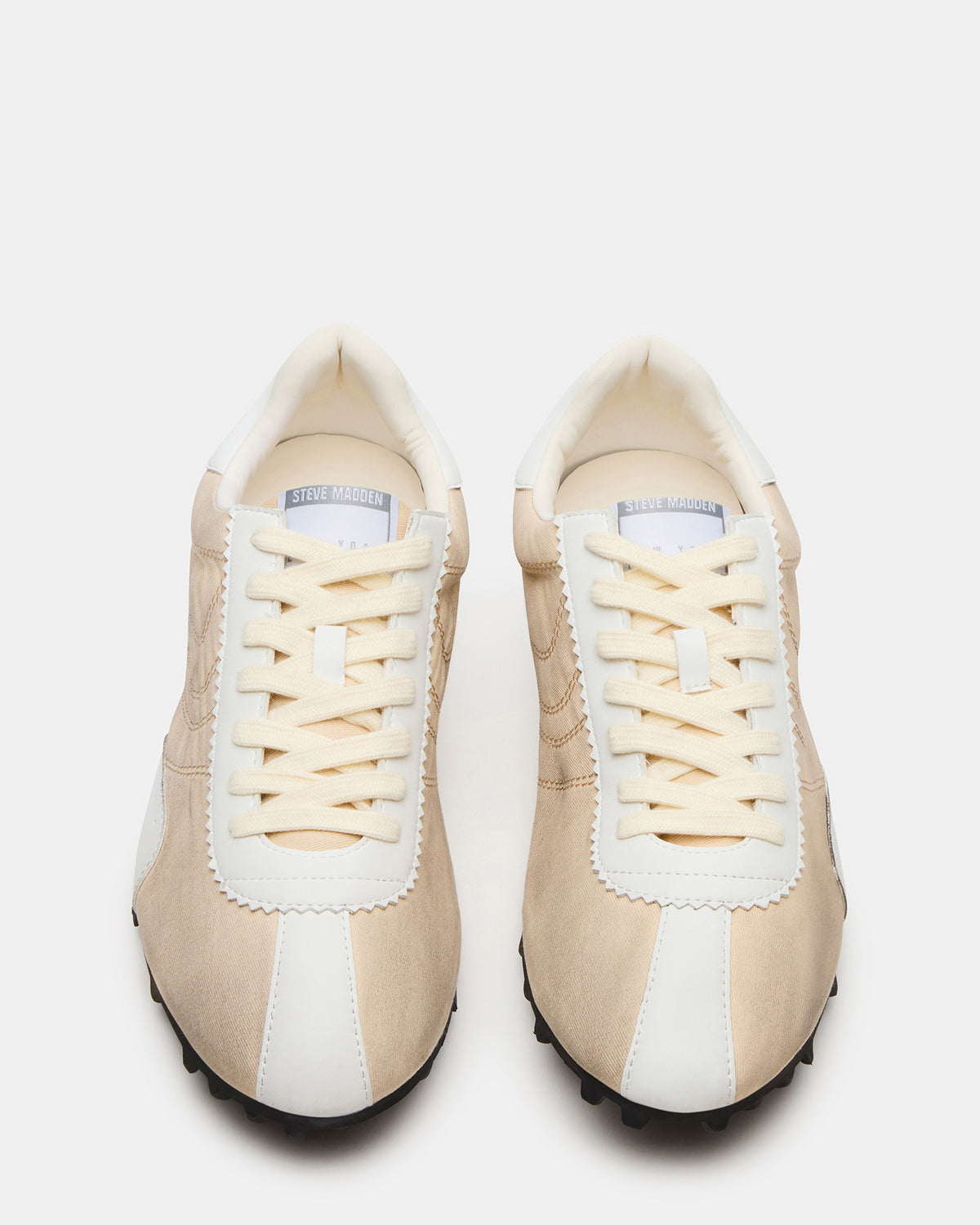 PUZZLE Cream Low-Top Lace-Up Men's Sneaker