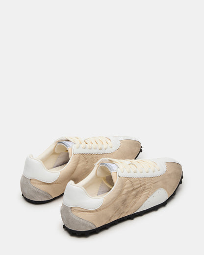 PUZZLE Cream Low-Top Lace-Up Men's Sneaker