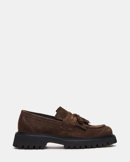 ZEV Brown Suede Lug Sole Dress Men's Loafer