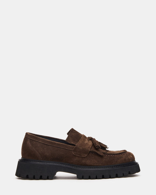 ZEV Brown Suede Lug Sole Dress Men's Loafer