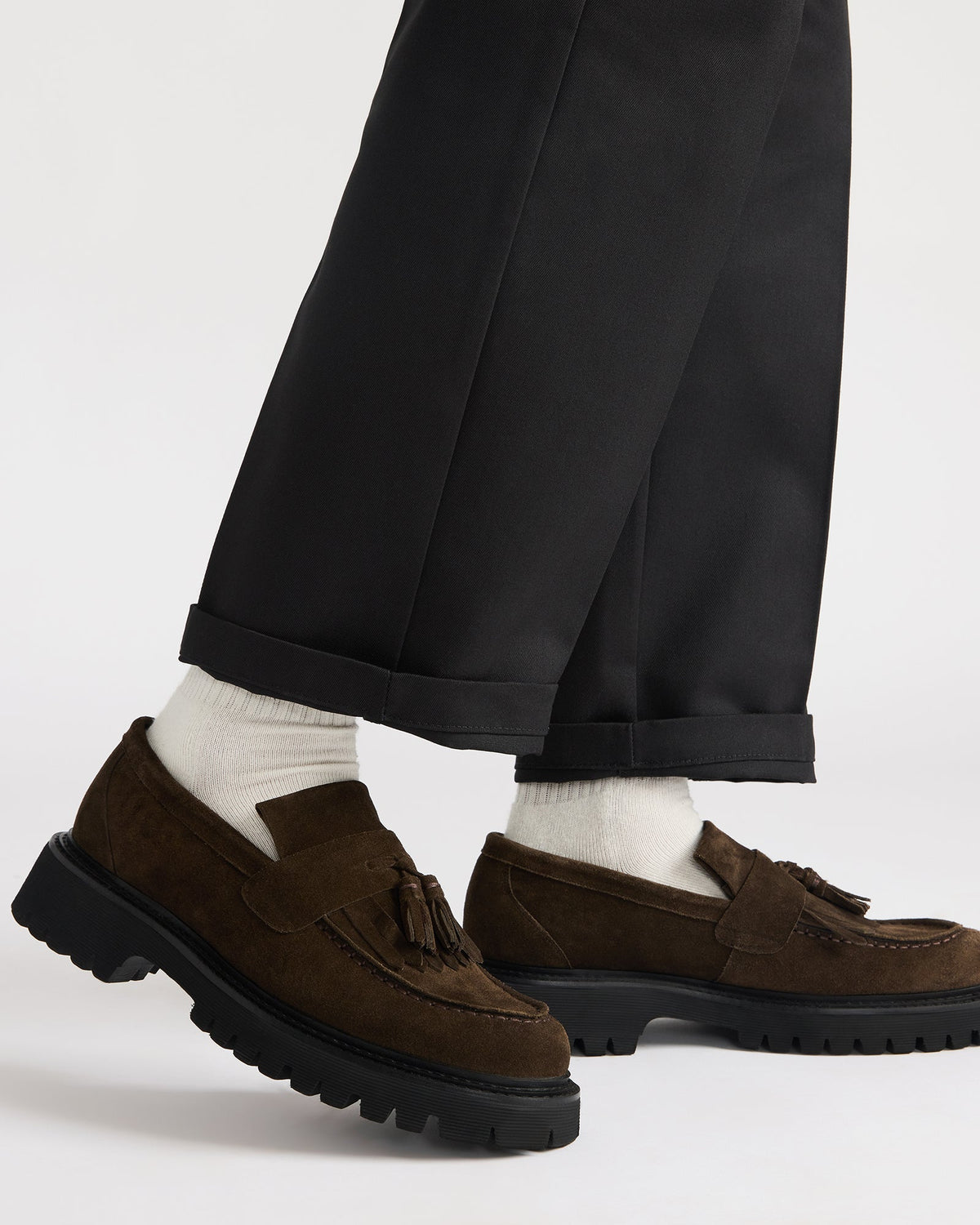 ZEV Brown Suede Lug Sole Dress Men's Loafer