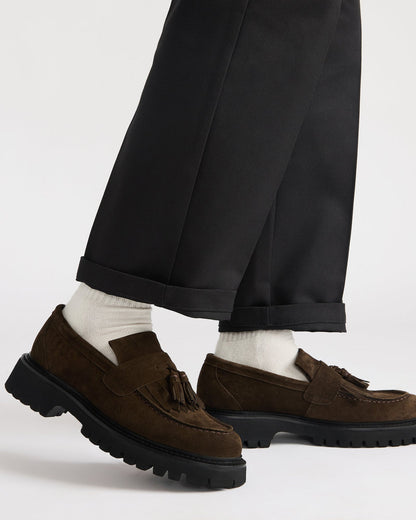 ZEV Brown Suede Lug Sole Dress Men's Loafer