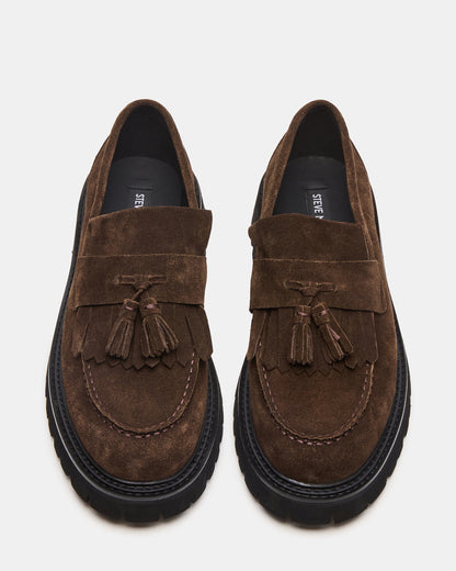 ZEV Brown Suede Lug Sole Dress Men's Loafer