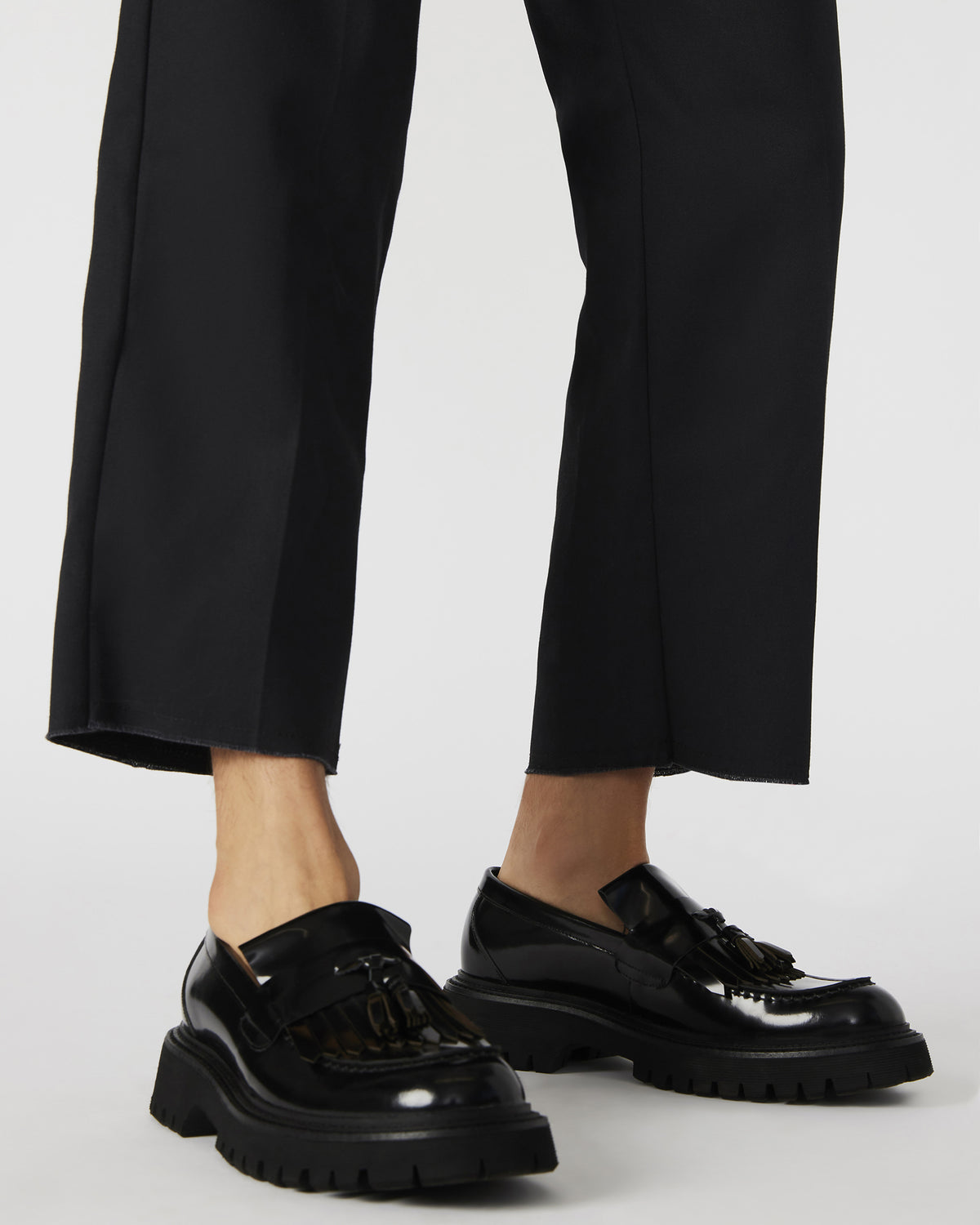 ZEV Black Box Lug Sole Dress Men's Loafer