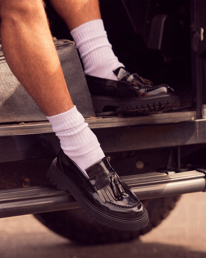 ZEV Black Box Lug Sole Dress Men's Loafer