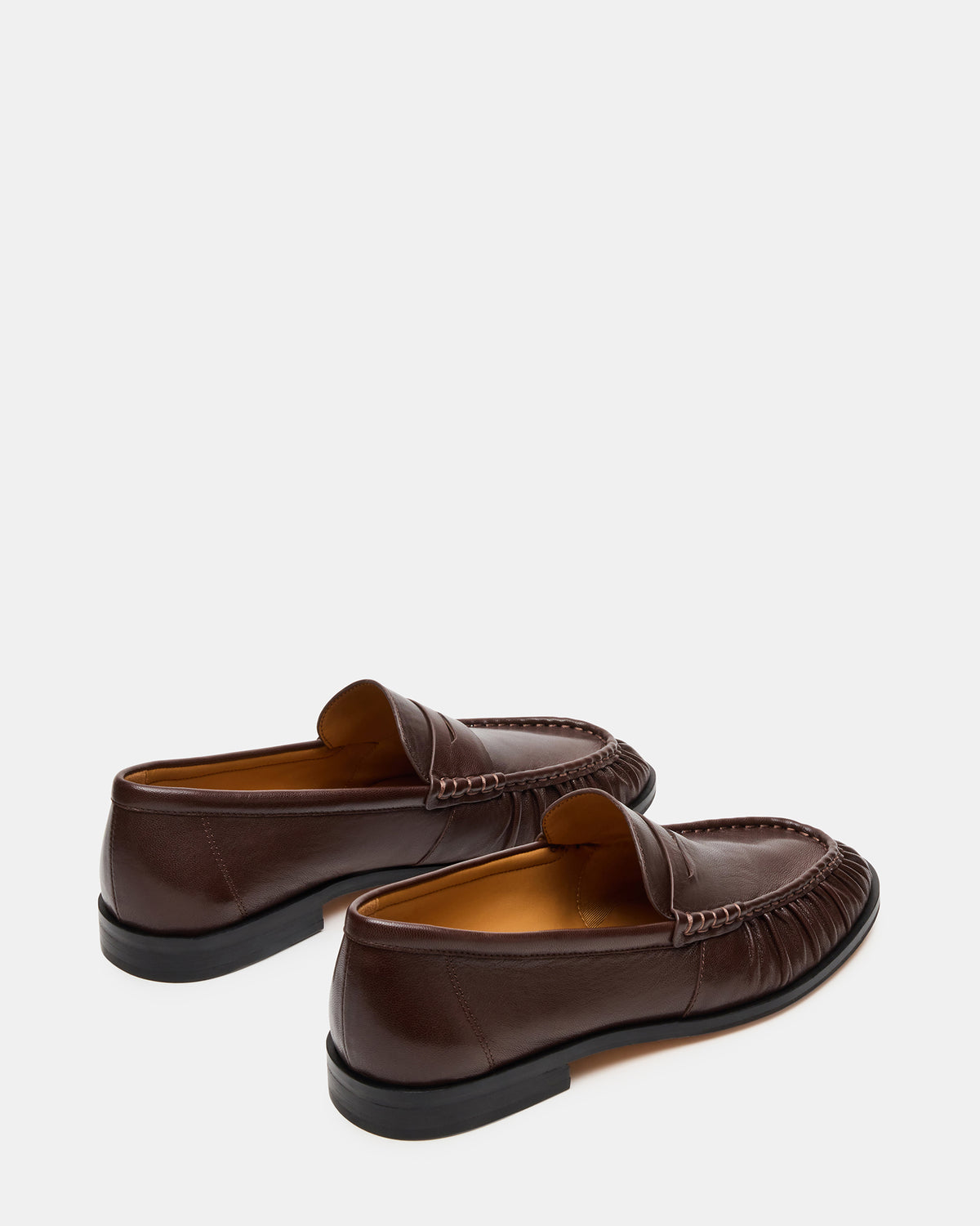 QUINCEY Brown Leather Slip-On Men's Loafer