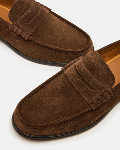HUCKLE Dark Brown Slip-On Men's Loafer