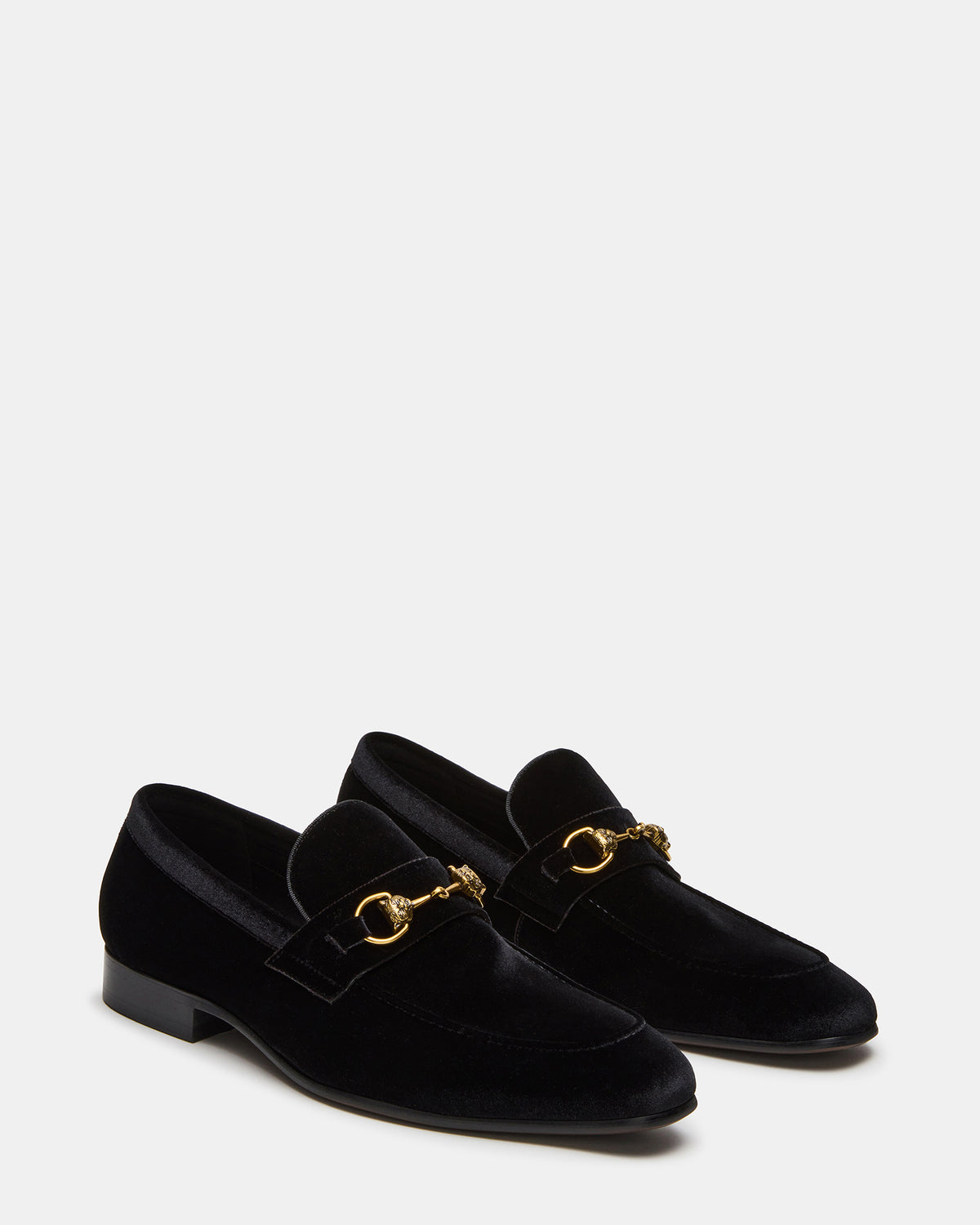 JAKIRO Black Velvet Slip-On Dress Men's Loafer