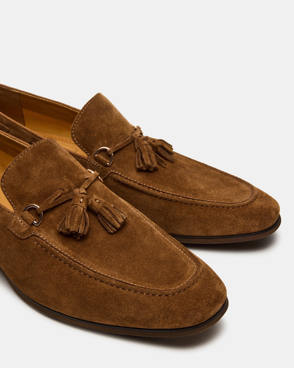 LOGAN Cognac Suede Tassel Slip-On Men's Loafer