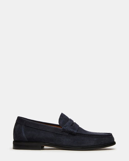HUCKLE Navy Suede Slip-On Men's Loafer
