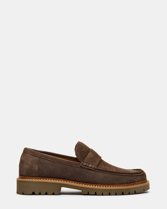 BRODIE Taupe Slip-On Lug Men's Loafer