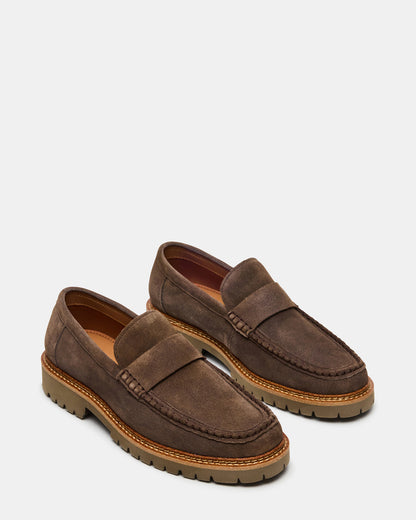 BRODIE Taupe Slip-On Lug Men's Loafer