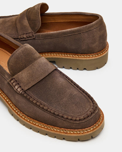 BRODIE Taupe Slip-On Lug Men's Loafer