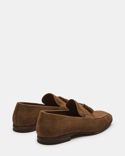 ONDRE Tan Suede Tassel Slip-On Men's Loafer