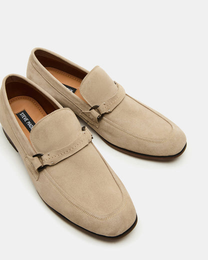 HEROLF Sand Suede Square-Toe Slip-On Men's Loafer