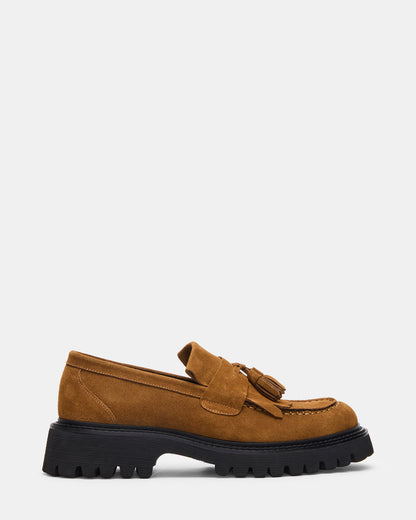 ZEV Tan Suede Lug Sole Dress Men's Loafer