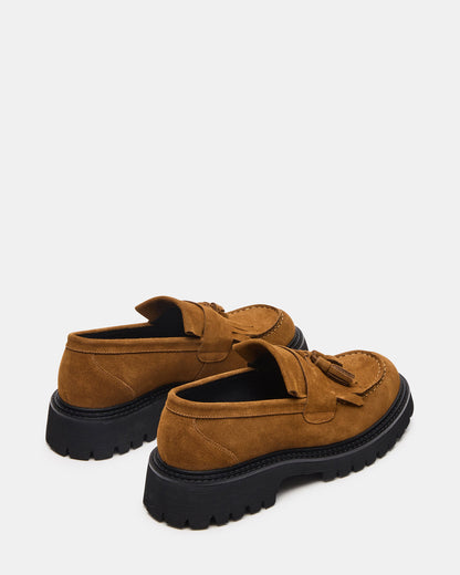 ZEV Tan Suede Lug Sole Dress Men's Loafer