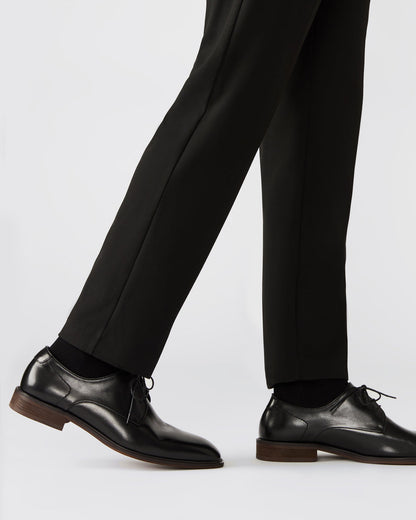 LELAND Black Leather Lace-Up Men's Dress Shoe
